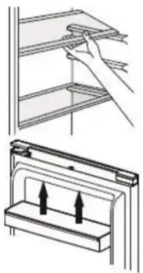 BRANDT BC8511EW - Positioning the small door trays - 1