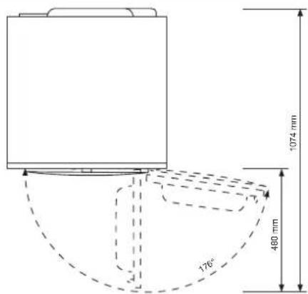ASKO T608HX.S - Ouverture du hublot du sèche-linge (vue de dessus) - 1
