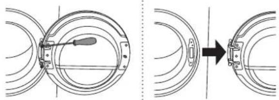ASKO T608HX.S - INVERSION DU SENS D'OUVERTURE DU HUBLOT - 2