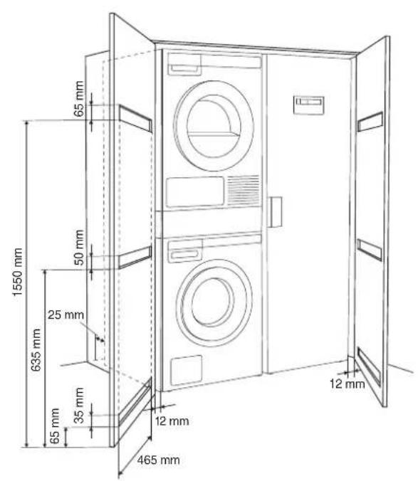 ASKO T608HX.S - Exigences de ventilation pour les appareils de buanderie ASKO et leur encastrement dans un meuble - 1