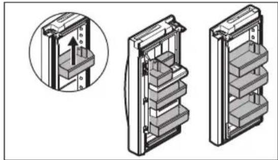 FRIGIDAIRE FRMS274TAV - Changing position of adjustable door bin - 1