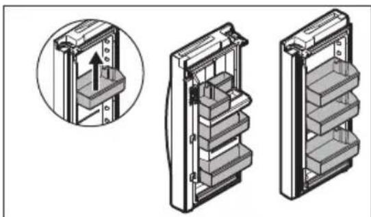 FRIGIDAIRE FRMS274TAV - Changement de position d'un bac de porte réglable - 1