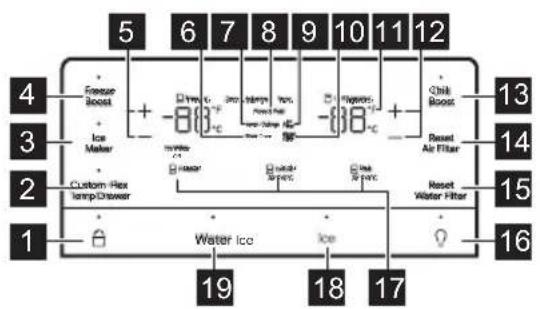 FRIGIDAIRE FRMS274TAV - Écran de commande - 1