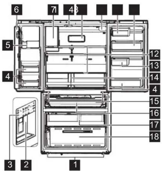 FRIGIDAIRE FRMS274TAV - Modèle à distributeur d'eau externe - Type 1 - 1