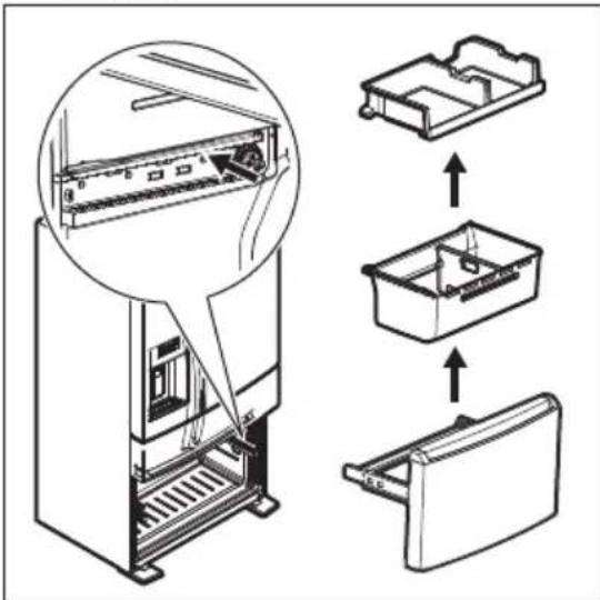 FRIGIDAIRE FRMS274TAV - Removing The Freezer Drawer - 1