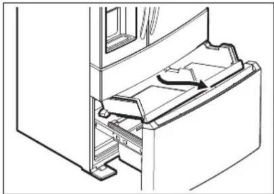 FRIGIDAIRE FRMS274TAV - Retirar/Instalar el cajón del congelador superior - 1