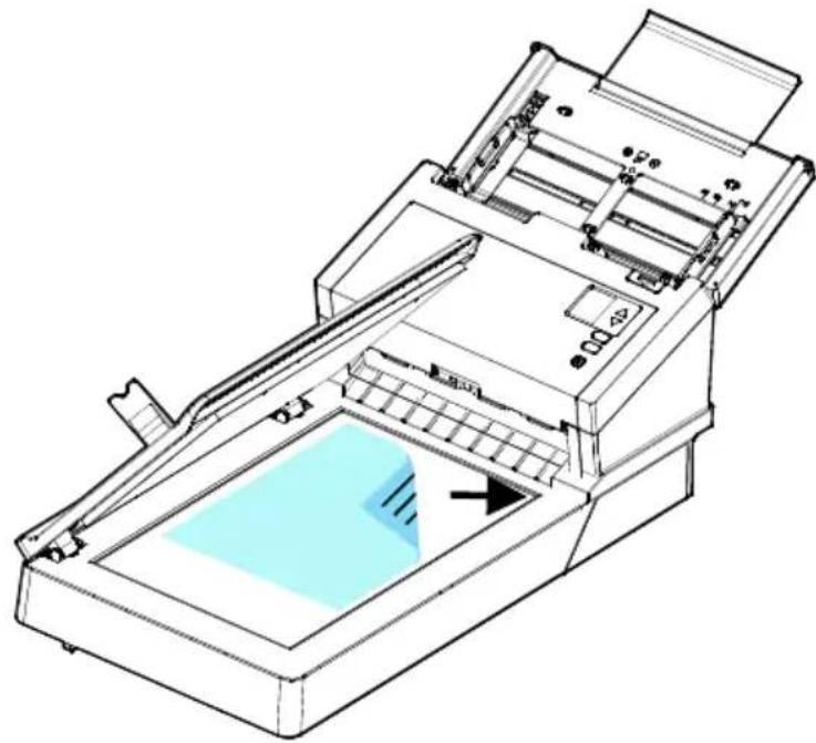 AVISION AD360GFWN - Placez votre document sur la vitre du scanner à plat - 1