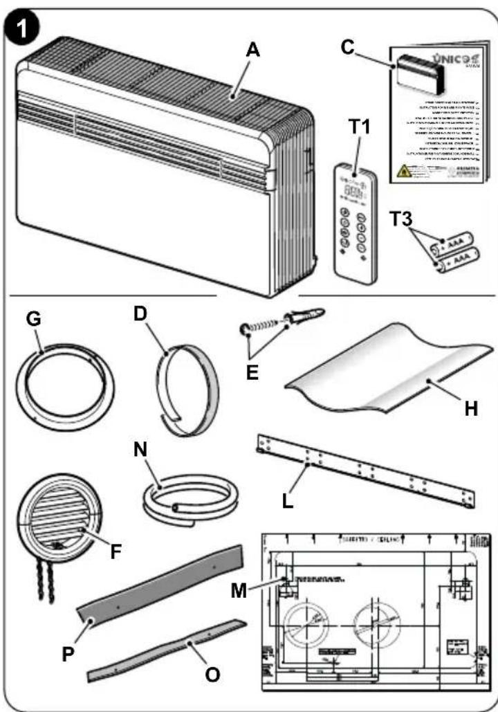 OLIMPIA SPLENDID Unico Pro EVAN - - LIST OF THE COMPONENTS SUPPLIED - 1