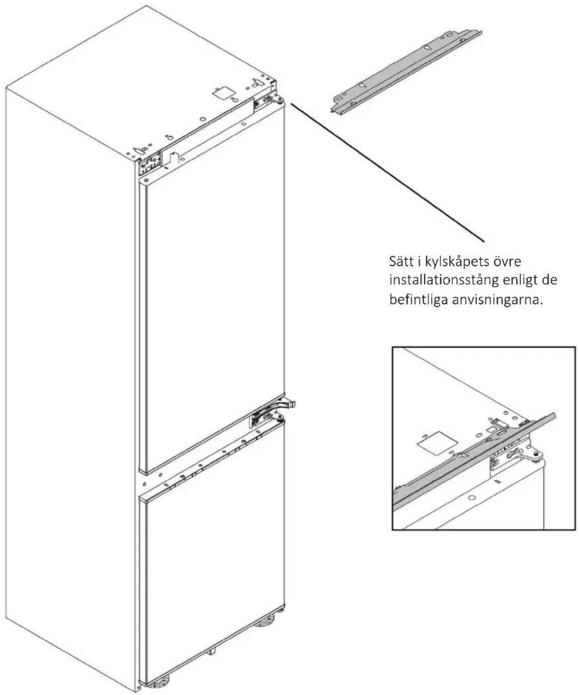 CANDY ECNBQT3519EW - Installationsanvisningar för kylskåpet - 1