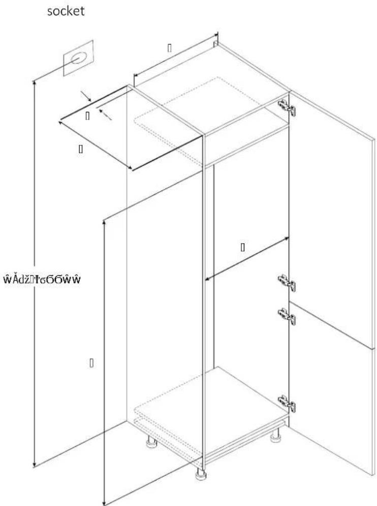 CANDY ECNBQT3519EW - Front axonometric view - 1