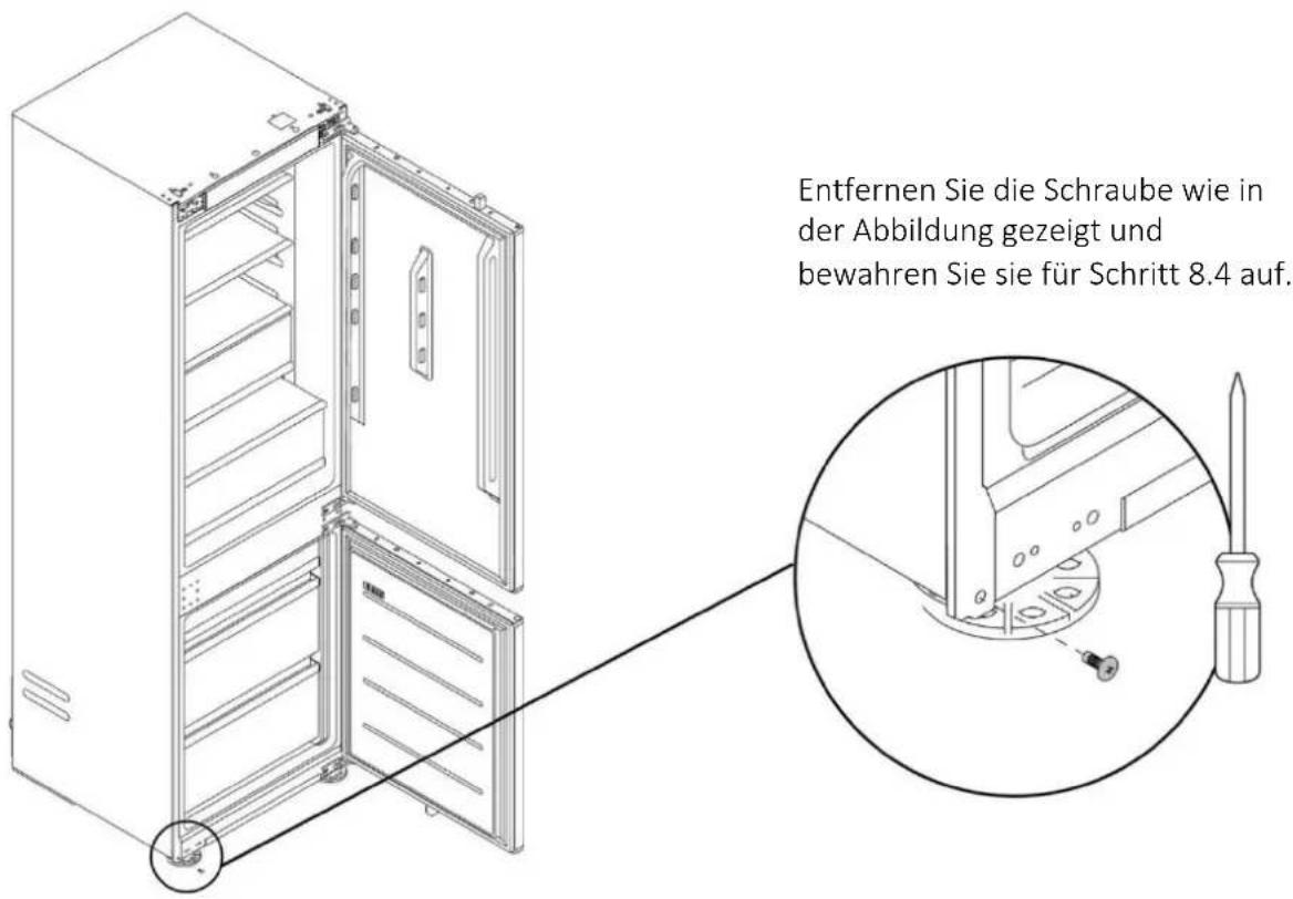 CANDY ECNBQT3519EW - Entfernen der unteren Schraube - 1
