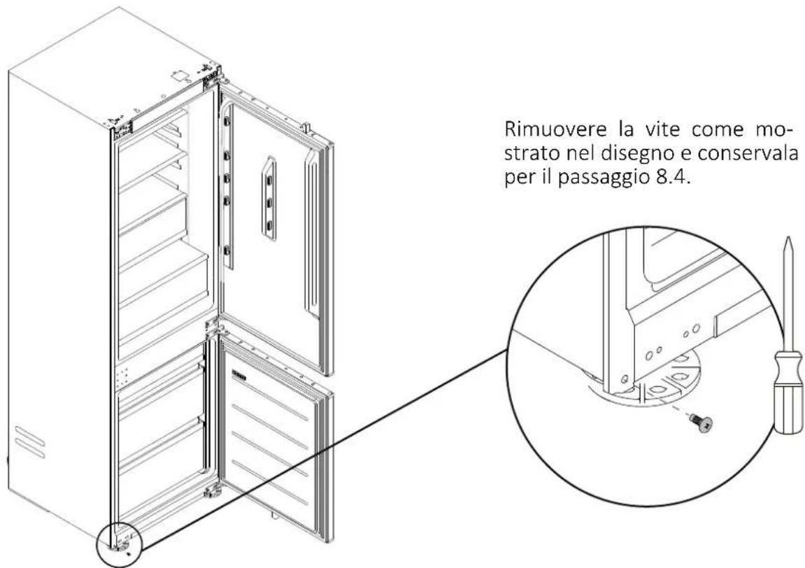 CANDY ECNBQT3519EW - Rimozione della vite in basso - 1
