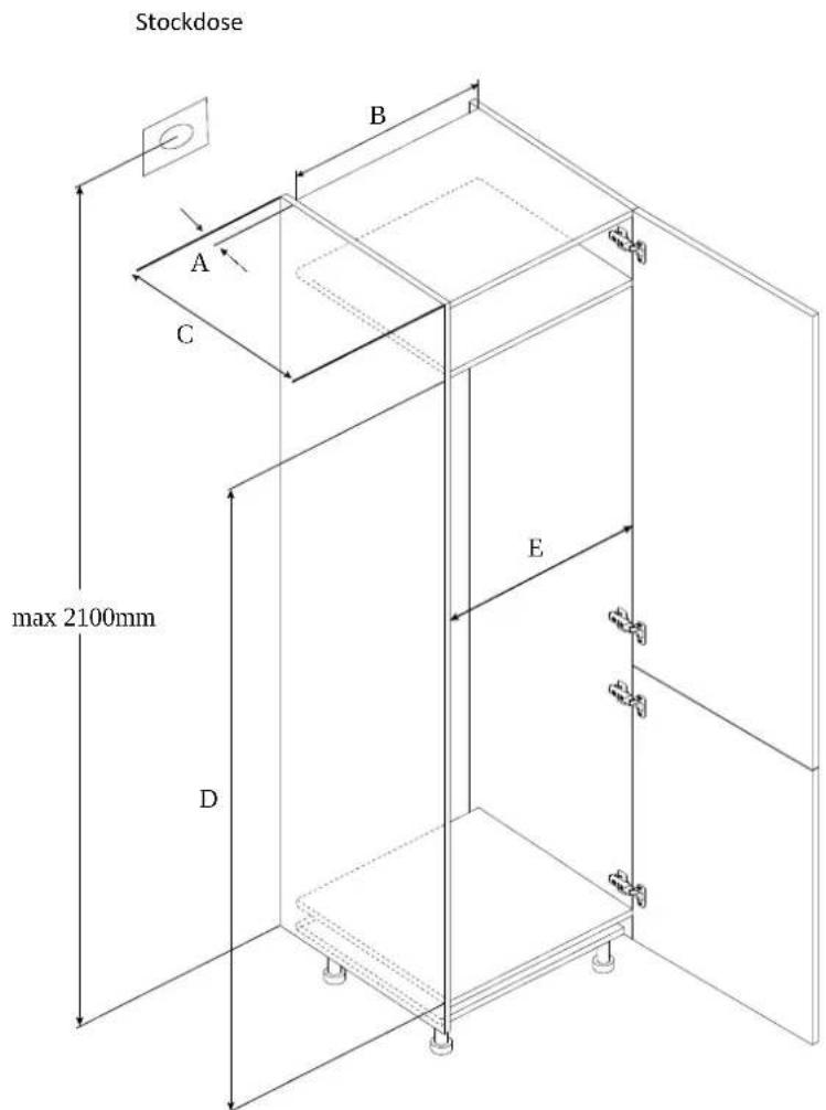 CANDY ECNBQT3519EW - Axonometrische Ansich von vorne - 1