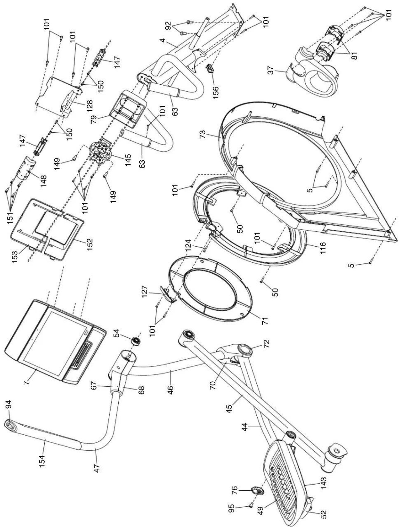 NordicTrack AirGlide 7i - N° clé Qté Description N° clé Qté Description - 1