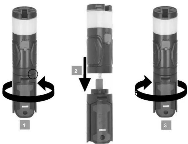 BRENNENSTUHL UL 400 AT - REPLACING THE BATTERY - 1