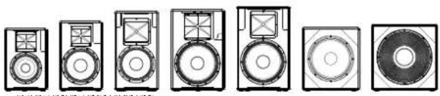 HK AUDIO Linear 5 MK II Lounge Pack - Übersicht über die verschiedenen Modelle 110 XA, 112 XA, 112 FA, 115 XA, 115 FA, 115 Sub A, 118 Sub A - 1