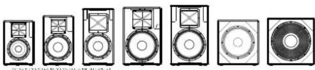 HK AUDIO Linear 5 MK II Lounge Pack - Resumen de los diferentes modelos 110 XA, 112 XA, 112 FA, 115 XA, 115 FA, 115 Sub A, 118 Sub A - 1