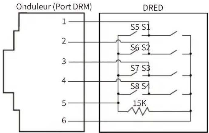 Deye SUN-8K-G06P3-EU-BM2-P1 - Schéma de câblage DRM (RCR) (optionnel) - 2