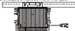 Deye SUN-M180G4-EU-Q0-I - Étape 2. Fixer les micro-onduleurs au support ou au cadre du module PV - 1