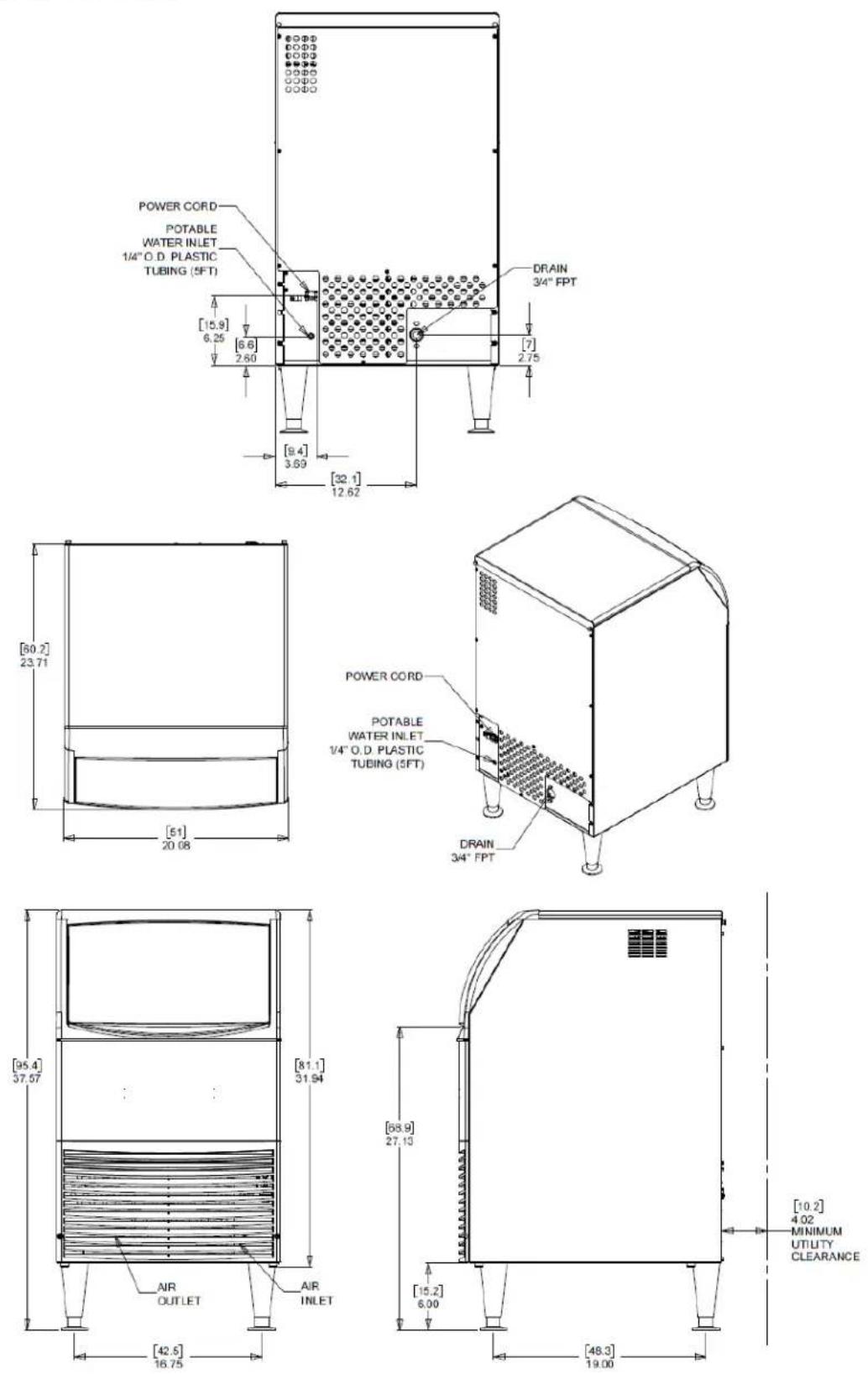 Scotsman CU0415X - Cabinet Layout, CU0920X - 1