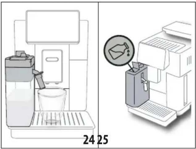 DELONGHI Magnifica S Smart ECAM 250.23.SB - Riempire e agganciare il contenitore latte - 3