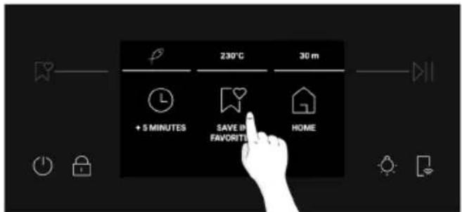 HAIER H6 ID26L5HTX - Salvataggio di ricette nei Preferiti: - 1