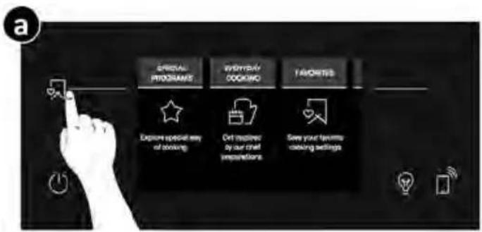 HOOVER HO6 M5C3YTB - Come accedere al menu Preferiti dal forno: - 1