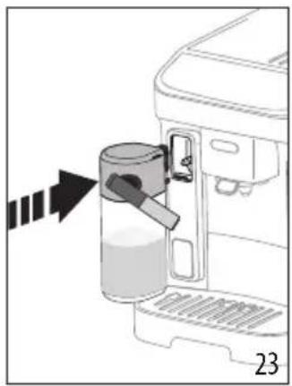 DELONGHI Magnifica Evo ECAM290.61.SB - Filling and attaching the milk carafe - 6