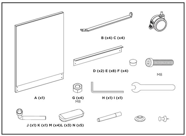 Speaka SP-SMW-001 - EINSEITIGES MAGNETISCHES GLAS-WHITEBOARD - 2