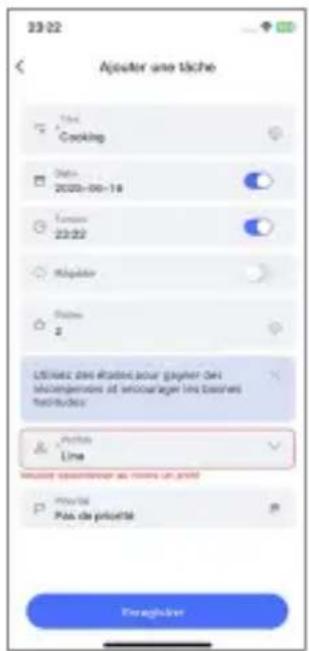 23.02 Ajoute une tâche 1er Cooking Date: 2020-00-18 Euron 23:22 Algister Dime: 2 LIS/Max 2 d'e étabre pour Géphier-Del Mécançons et lelicarager les Desires Tet-Rules Pôle Line Mauiy ou compterique au moins un profit Pout de pôrette Pour agérer