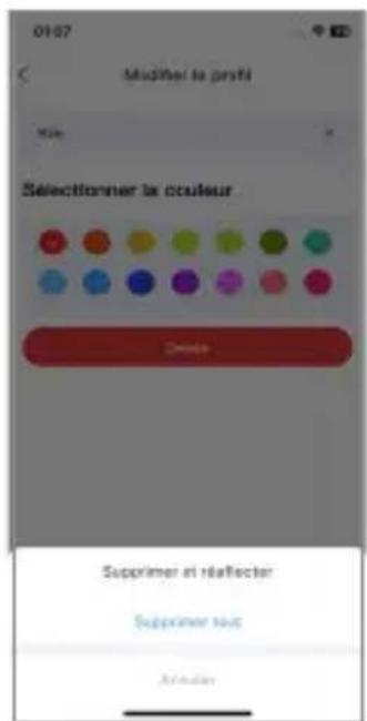 0107 Modifier la profil Made Sélectionner la couleur Supprimer et réfacteur Supprimer tout Artikel