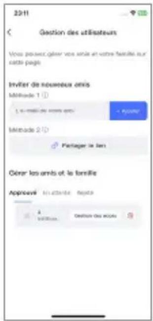 20:11 Gestion des utilisateurs Vous pouvez gérer vous ainsi en votre famille sur cotto page Inviter de nouveaux amis Mitrade 1 16-5000 de temps amis Mitrade 2 Fertager le lors Cêvrer les amis et la famille Approve In attente Reçate A in Mitrade Gestion des temps