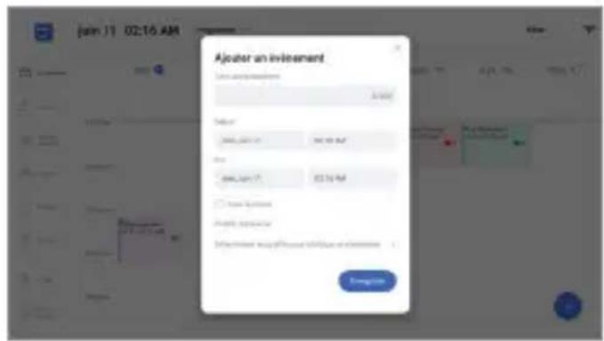 Dragon Touch TM32 - Créer des événements sur l'appareil - 2