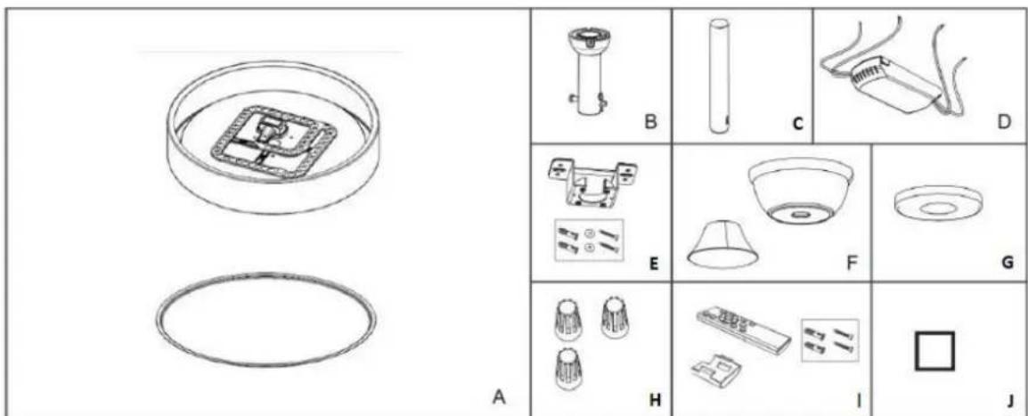 Orbegozo CP 139092 - COMPOSANTS DU VENTILATEUR - 1