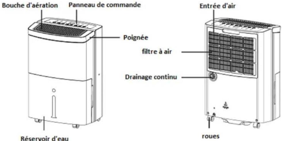 Orbegozo DH 1655 - DESCRIPTION DES PARTIES - 1