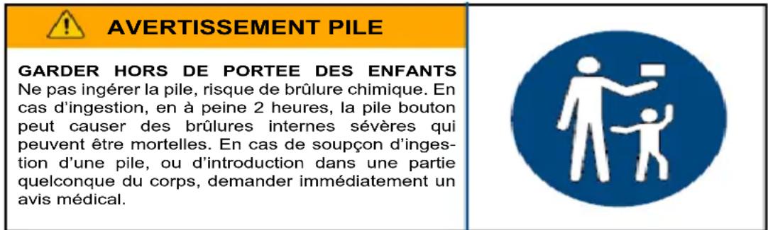 THOMSON WS902DUO - Avertissement concernant les piles - 1