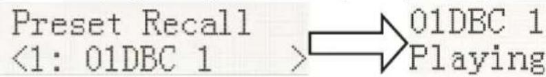 THOMSON MIC123DABBT - Preset recall (tilbakekalling av forhåndsinnstilling) - 1