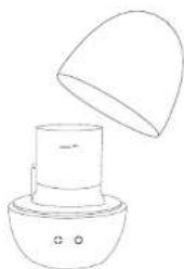 Line drawing of a portable electronic device with a lid and base (no text or symbols)