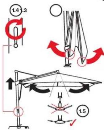 Glatz Sombrano S+ - Opening the parasol - 1
