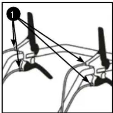 Eliet DZC 450 - Ces surfaces frottantes se trouvent aux endroits suivants : - 1