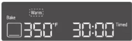 Bake Warm! 35.0 °F 30:00 Timed