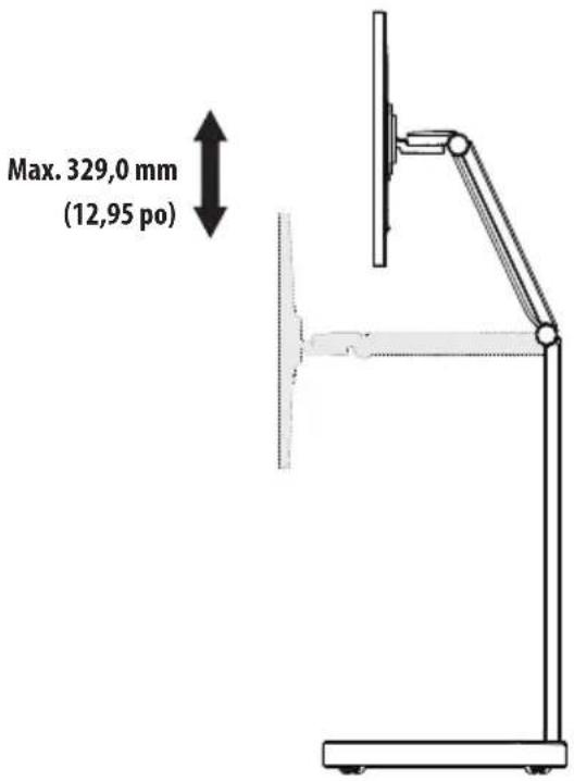LG 32U889SA - Réglage de la hauteur du socle - 1