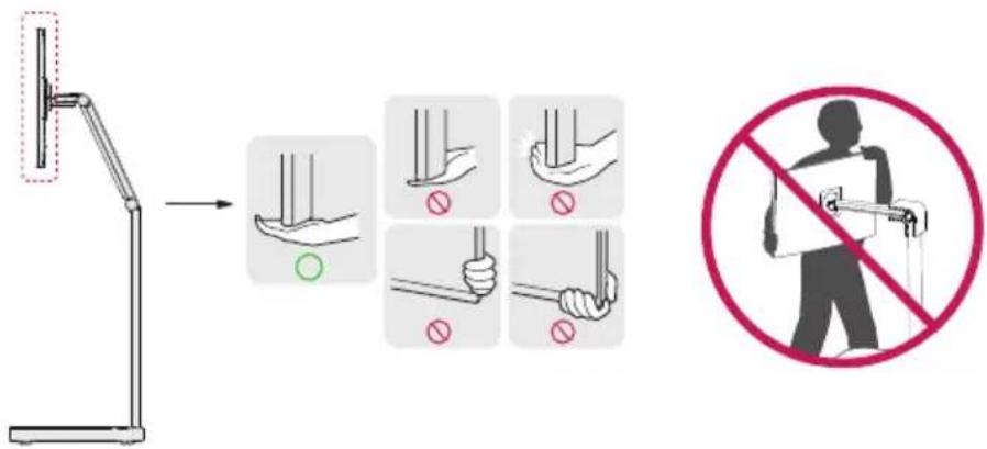 LG 32U889SA - Déplacement du moniteur et réinstallation du socle - 1