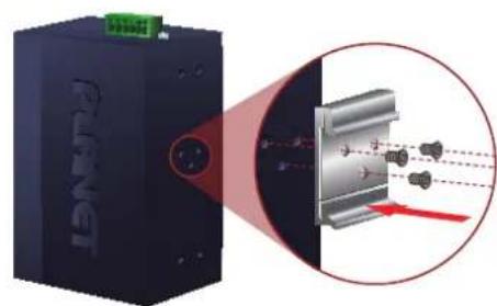 Planet ISW-504PT-E - DIN-rail Mounting Installation - 1