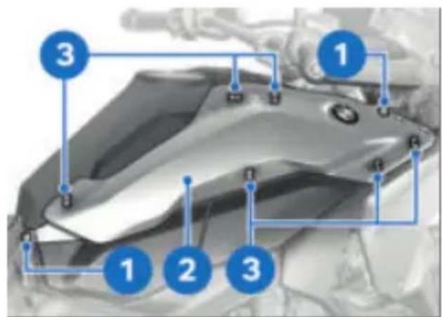 BMW R 1300 GS (2025) - 拆卸右侧侧饰板 - 3