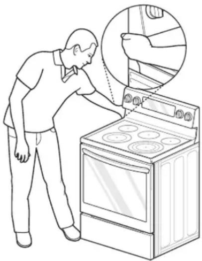 LG InstaView 394707 - Enclenchement du dispositif antibasculement - 1