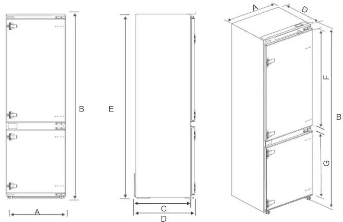 TEKA RBF 78785 FI - Space requirement diagram - 1