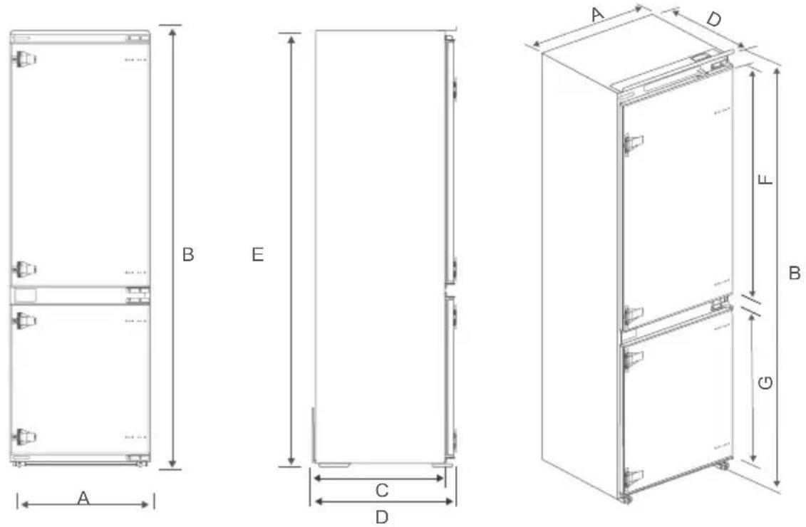 TEKA RBF 78785 FI - Diagramme des exigences d'espace - 1