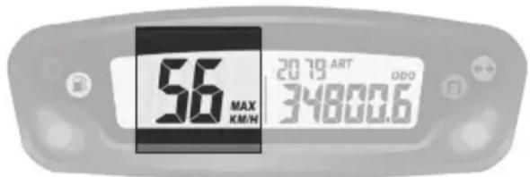 Sherco ENDURO 450-500 SEF (2026) - Funktion SPD Momentangeschwindigkeit (Displays 1 und 2): - 1