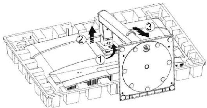 AOC 27E4CV - Montage du support et de la base - 3